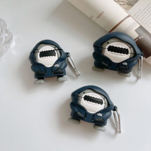 Case Airpods Cá mập len áo xanh