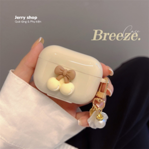 Case Airpods cherry vỏ sò