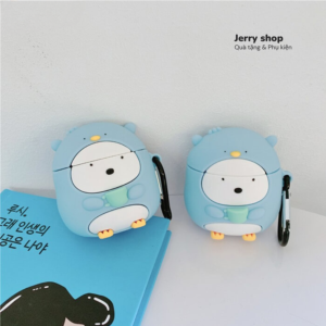 Case Airpods gấu áo xanh