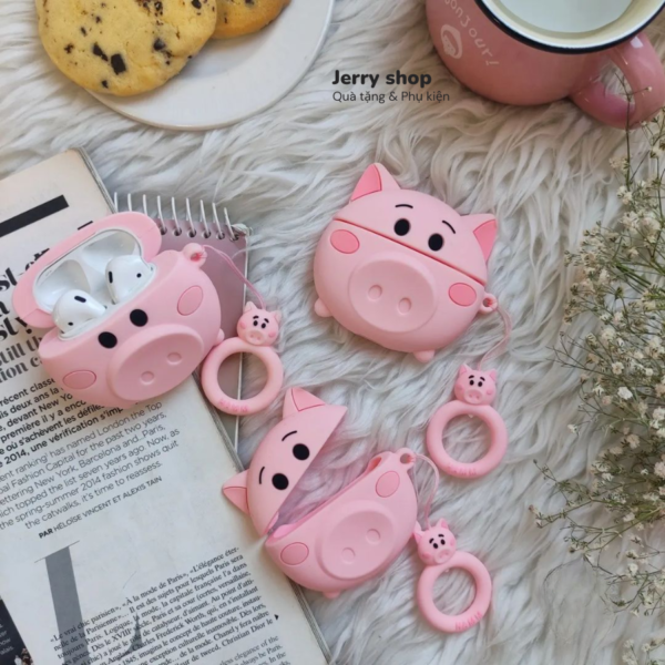 Case Airpods heo mũi tròn