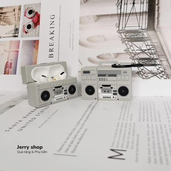 Case AirPods Radio Xám
