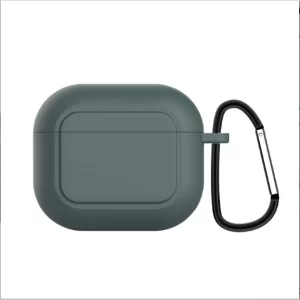 Case Airpods Nút lưng xanh lá đậm