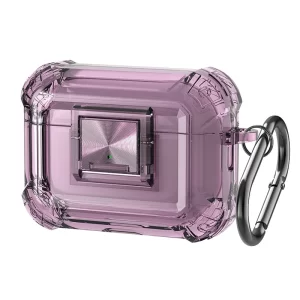 Case Airpods Ốp tím trong suốt