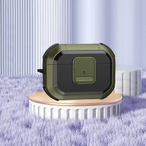 Case Airpods Xanh lá đậm khóa
