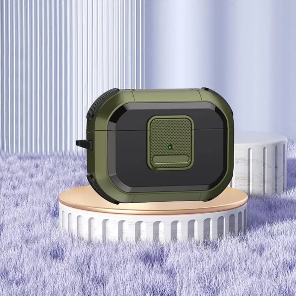 Case Airpods Xanh lá đậm khóa