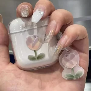Case Airpods nice tulip trong
