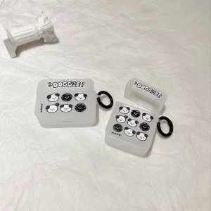 Case Airpods cún đầu đen