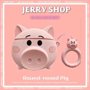 Case Airpods heo mũi tròn