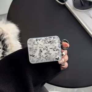 Case AirPods Hoa Bướm Đen