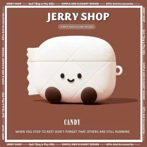 Case Airpods kẹo trắng cute