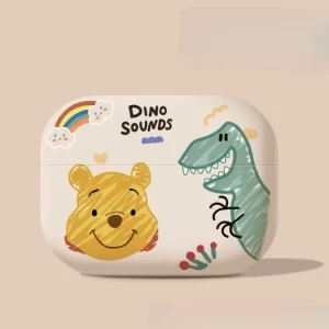 case airpods gấu vàng khủng long