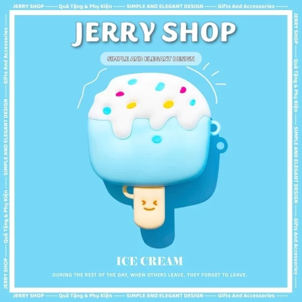 Case Airpods kem tuyết xanh
