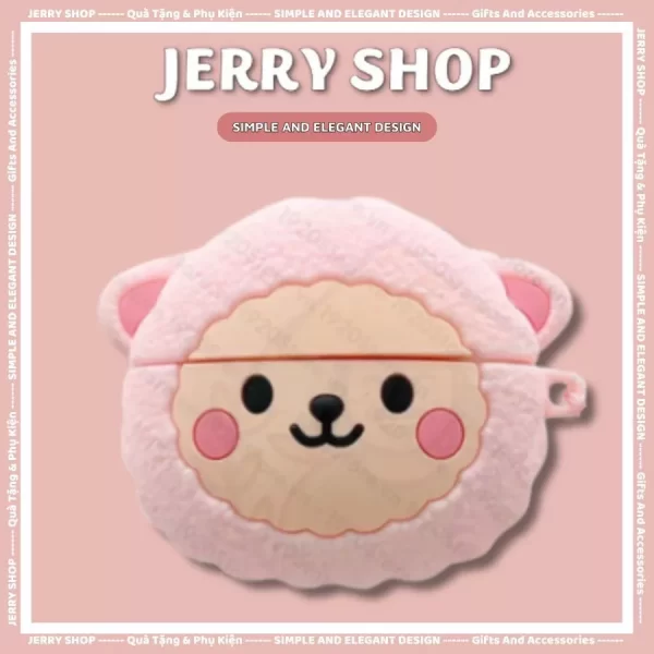 Case Airpods sheep hồng