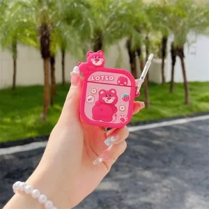 Case Airpods gấu trèo hồng