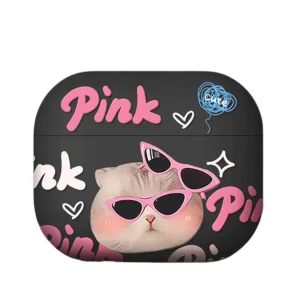 Case Airpods mèo pink