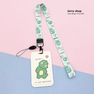Dây đeo thẻ mẫu Khủng long cute