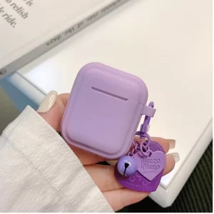 Case Airpods Tím trái tim