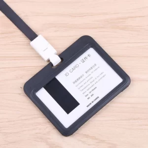 Dây đeo thẻ mẫu 0015 đen ngang