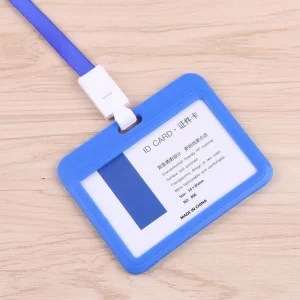 Dây đeo thẻ mẫu 0017 xanh đậm ngang