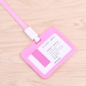 Dây đeo thẻ mẫu 0020 hồng ngang