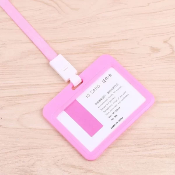 Dây đeo thẻ mẫu 0020 hồng ngang