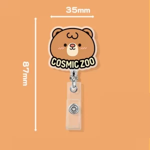 Dây đeo thẻ mẫu MR - Gấu nâu cosmic