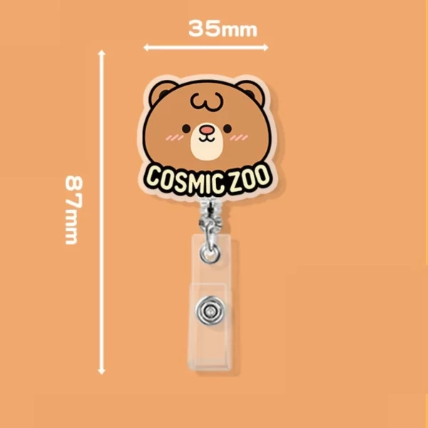 Dây đeo thẻ mẫu MR - Gấu nâu cosmic