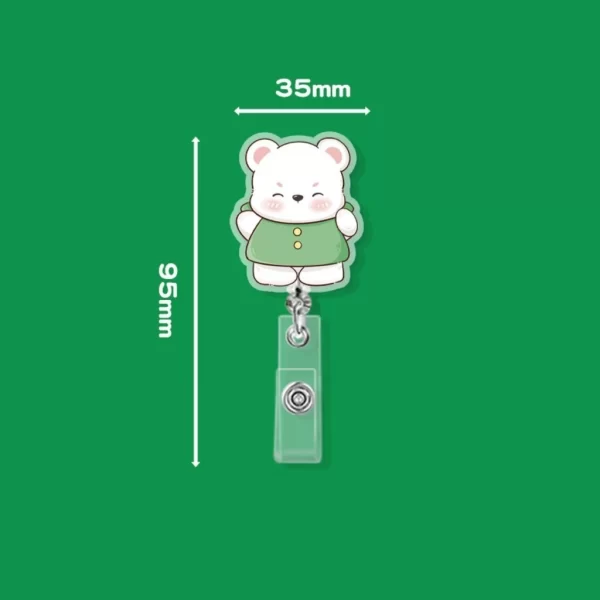 Dây đeo thẻ mẫu MR - Gấu trắng áo xanh