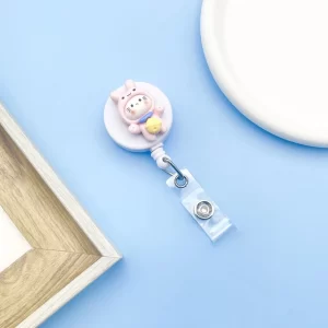 Dây đeo thẻ mẫu MR - Thỏ mèo hồng