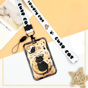 Dây đeo thẻ mẫu TMD - Mèo cưỡi trăng