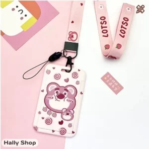 Dây đeo thẻ mẫu Thẻ luck gấu dâu