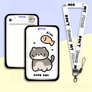 Dây đeo thẻ mẫu Thẻ mèo - Cute cat