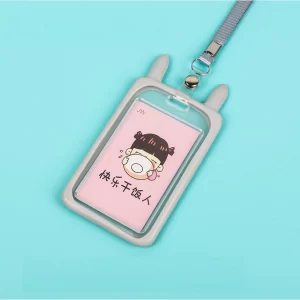 Dây đeo thẻ mẫu Thỏ xám