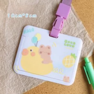 Dây đeo thẻ mẫu bộ halo ngang trắng