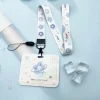 Dây đeo thẻ mẫu hoa trái đất ngang