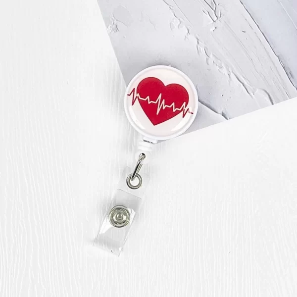 Dây đeo thẻ mẫu MT01 - Nhịp tim trắng