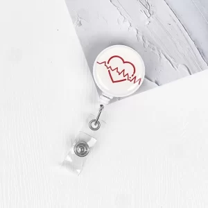 Dây đeo thẻ mẫu MT04 - Nhịp tim đỏ