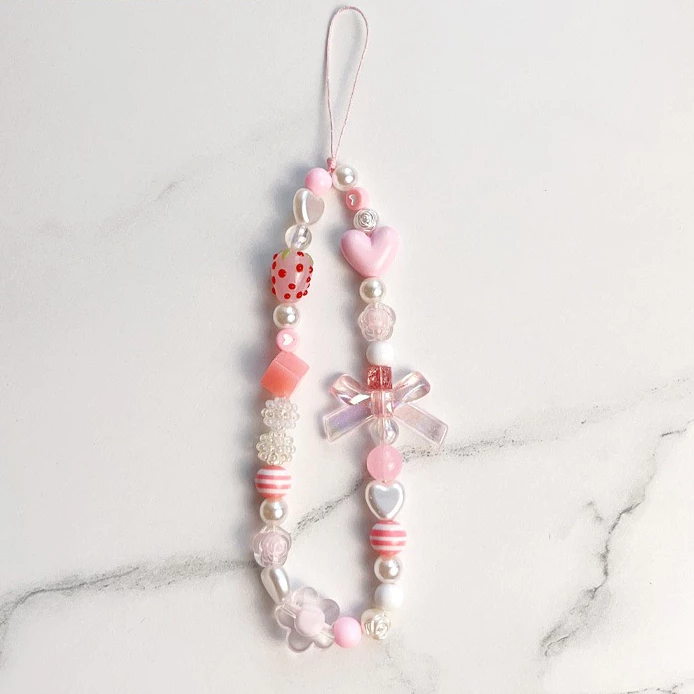 Dây Đeo Phụ Kiện - Nơ Hoa Chấm Đỏ Vuông Dây đeo phụ kiện